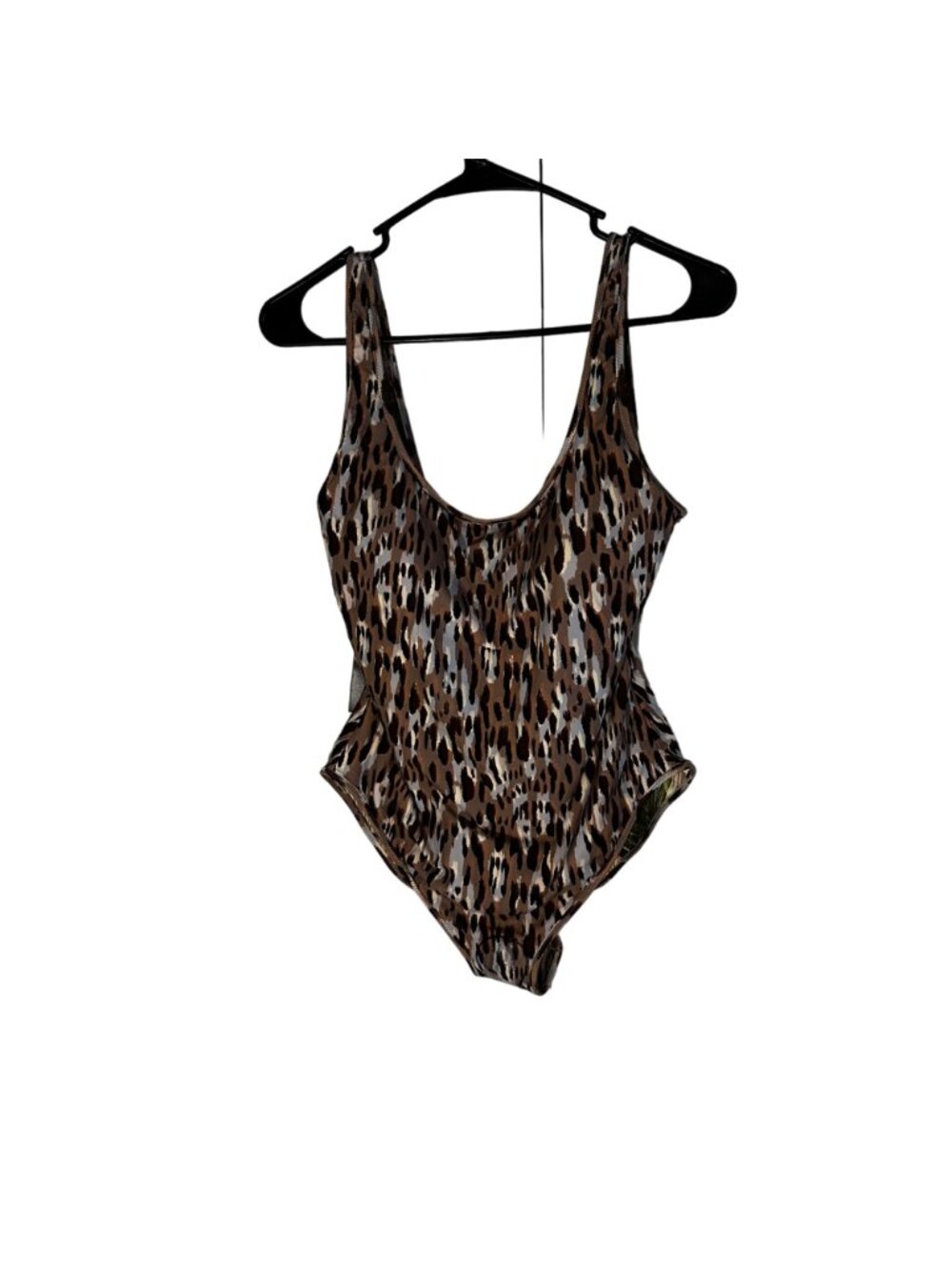 Vince Camuto Reversible One-Piece Swimsuit Leopard & Palm Print Size 14 Women's - Picture 3 of 9